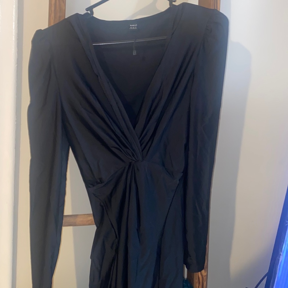 Long sleeve black dress